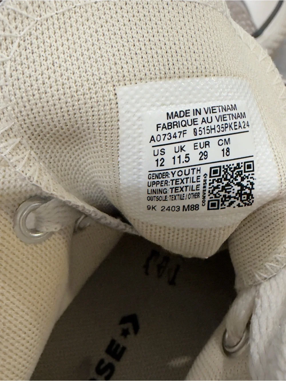 Converse All Star High Top Sneakers - Taupe Canvas with Cream Laces